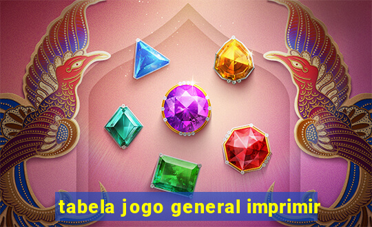 tabela jogo general imprimir